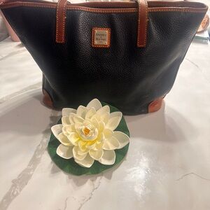Dooney & Bourke Black and Brown Leather Tote